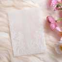 50 Pack Vellum Jackets for 5x7 Invitations - Pre-Folded 130GSM Translucent Paper Wraps for Wedding, Baby Shower, Birthday (Wildflower Pattern)