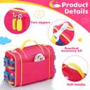 Carrying Case Compatible with Little Tikes Story Dream Machine Books Starter Set and Character, Portable Storage Carrier Bag for Travel and Home Storage (Red)