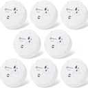 Geevon 8 Pack Water Leak Detectors, 100dB Water Sensor Alarms Flood Detector for Basements, Bathrooms, Laundry Rooms, Kitchens, Garages, and Attics, Water Alarms Battery-Operated (Battery Included) (White)