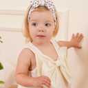 jollybows 5pcs Baby Nylon Headbands Hair Bow Elastics Hairbands Hair Accessories for Baby Girls Newborn Infant Toddlers Kids (Upgrade patterns colors)