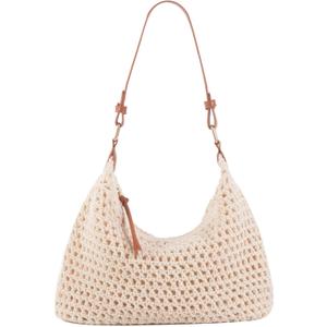 VODIU Woven shoulder Purse For Women,Straw handbag Summer Beach Travel & Daily crossbody bags with Zipper Closure