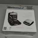 Elite Gourmet ESM2207XSS Sandwich Panini Maker Grilled Cheese, Machine Tuna Melt Omelets Non-stick Cooking Surface, 2 Slice, 750 Watts, Stainless Steel