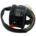 Motorcycle Left Control Handlebar Switch with Wiring Harness Universal Control Headlight Turn Signal kit with Switch Horn 7/8" 22mm Motorcycle Control Switch