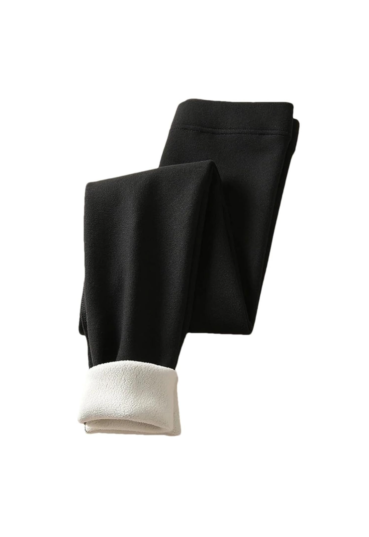 Women's Classic Warm Elastic Solid Color Leggings Solid Color Comfortable Soft High Waisted Leggings, S