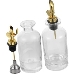 1set Glass Olive Oil Dispenser and Vinegar Storage Bottle Kitchen Essential for Precise Pouring Capacity for Dressings and Syrups