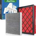 Cabin Air Filter and Engine Air Filter Fit for Ford Ranger 2.3L 2019-2026 Activated Carbon Cabin Filter Replacement CF12776 EB3G-9601AA
