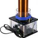Bluetooth High-Power Music Tesla Coil Touchable Artificial Lightning Spark Gap Arc Generator Plasma Loudspeaker Desktop Electric Power Toy Wireless Transmission Model Science Teaching, 12 * 18 * 40 Cm
