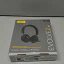 Jabra Evolve2 65 Flex Wireless Stereo Headset - Bluetooth, Noise-Cancelling ClearVoice Technology & Hybrid ANC - Certified for Microsoft Teams - Black (USB-C & Charging Cord)