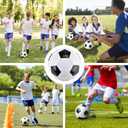 Classic deflated Soccer Balls Size 4/5 with Pump and Mesh Bag for Indoor Outdoor Lawn Game Training Practice Bulk Sport Gift for Beginner Adults