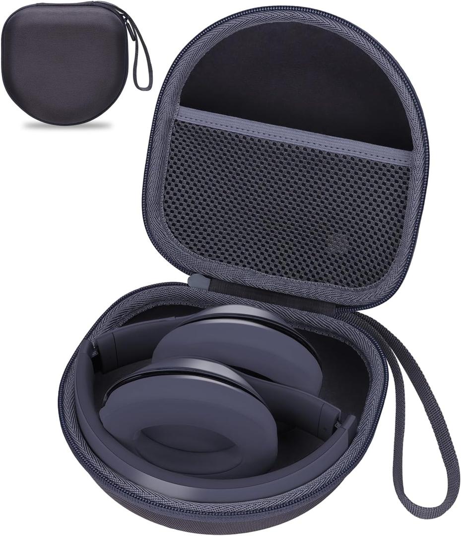 Headphone Case Compatible with BERIBES/TOZO/KVIDIO/Beats/Soundcore Anker Noise Cancelling Over-Ear Headphones, Oxford Dark Grey