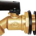 Joywayus Brass Water Container/Rain Barrel Spigot 3/4" Threaded Quarter Turn Ball Valve with Bulkhead Fitting, Suitable for Garden Hose Thread Connection