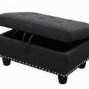 Storage Ottoman Charcoal Grey