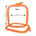 Nurge Square Embroidery Hoop - Plastic Cross Stitch Frame for Needlepoint & Embroidery - Adjustable Craft Hoop - Orange - No:4 (Large)