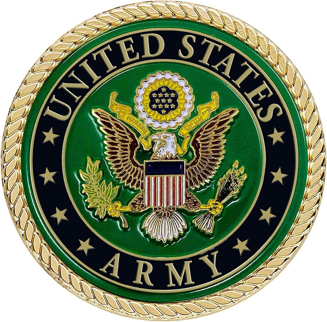 US Army Auto Medallion – 2 Inches Army Metal Logo for Car - US Army Gifts for Soldiers | Army Medallion