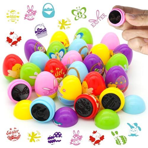 Childom 24 Pcs Easter Egg Fillers Stuffers for Kids, Easter Stamps Basket Stuffers, Easter Stamps Toys Bulk for Easter Eggs Hunt, Easter Party Favors for Goodie Bags,Classroom Prize Supplies, Children