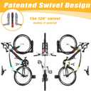 TORACK BIKEPAL Space Saving Wall Mounted Swivel Bike Racks, Vertical Bike Wall Hangers for Garage Storage Solution (2 Pack)