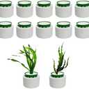 12 Pack New Upgrade Aquarium Plant Weights, Aquatic Plants Fixed Ring Set, Anti-Floating Ceramic Aquarium Plant Rings, Aquarium Landscape Decoration Fish Tank Accessories 1.8 x 1.3 Inch