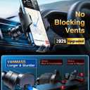 VANMASS Car Phone Holder [Upgraded Strongest Suction & Clip] Cell Phone Mount for Dashboard Windshield Vent Wall,Truck Cradle Stand for iPhone 17 Pro Max 16 15 14 13 12 11 SE Samsung S26 Android,Black