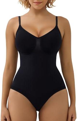 SHAPERX Women's Shapewear Bodysuit Tummy Control Body Shaper Seamless Sculpting Snatched Waist Body Suit, 4XL