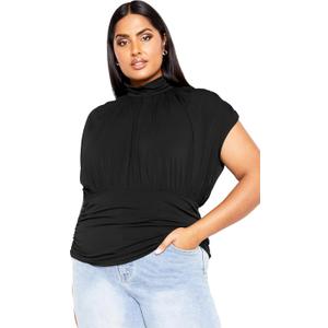 City Chic Plus Size Top, Kay Top (Black, M)