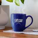 Rico Industries NFL Football Mom Red 16 oz Team Color Laser Engraved Speckled Ceramic Coffee Mug