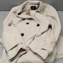 IDEALSANXUN Womens Long Wool Coat Fall Winter Double Breasted Trench Coat Peacoat Jackets L