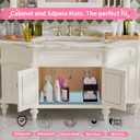 Sdpeia Under Sink Mat 22"19" Waterproof Silicone Cabinet Liner & Sink Protector for Kitchen & Bathroom, Multi-Purpose Organizers Tray for Pets, Laundry, Cat Litter Mat (Cyan Blue)