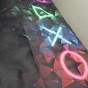 Neon Rug, Cool, Gaming Illusion, Gaming Room, for E-SPOR, Neon Look, Colorful, Teen's Rug, for Gamers, Boys Room, Gift for Him, Purple, 39X55inch//100x140Cm