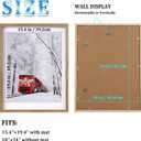 Egofine 18x24 Solid Wood Picture Frame, Made of Solid Wood Covered by Plexiglass 16x20 with Mat 18x24 without Mat, Poster Frame for Wall Mounting Photo Vertically or Horizontally, Carbonized Brown