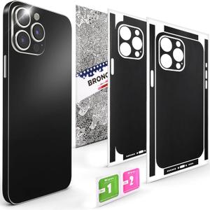 2Pcs Skin Wrap Compatible for iPhone 14 Pro Max  Slim Decal Vinyl Protective Film for Sides & Back  Sleek Fit, Premium Look  Compatible with All iPhone 14 Pro Max Cases - Black