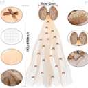 Christmas Giant Bow Decoration, Big Bows for Backdrop 59x20 Inch,Bow Themed Room Decor,Large Velvet Decorative Bows for Wedding Engagement Bachelorette Baby Shower Bridal Xmas (Gold, 20x59INCH)