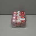 24PCS Ball Ornaments, 2.36 Inches Red Pink White Ball Shaped Ornaments, Cute Ball Hanging Baubles Decorations for Tree Love Day Wedding Christmas Party Supplies