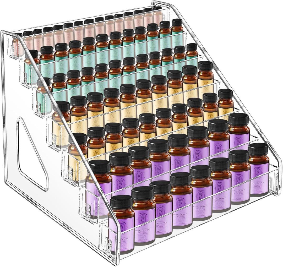 Vowcarol Essential Oil Organizer 7 Tier, Essential Oil Storage Shelf, Essential Oil Holder