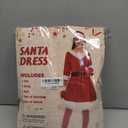 Mrs. Claus Costume for Women Christmas Santa Costume Dress Adult Plus Size Miss 5PCS Red Cosplay Outfit Xmas Party (Large)