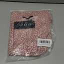 Women's Casual Ruffled V Neck Chiffon Blouse Short Sleeve Office Work Elegant Shirt Vintage Basic Tops (Pink Print) S