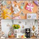 Eaasty 30 Pack Easter Bunny Sticky Notes Polka Dot Rabbit Memo Pad Self-Adhesive Easter Striped Checkered Notepad for Classroom Student Office Spring Gifts Party Favors