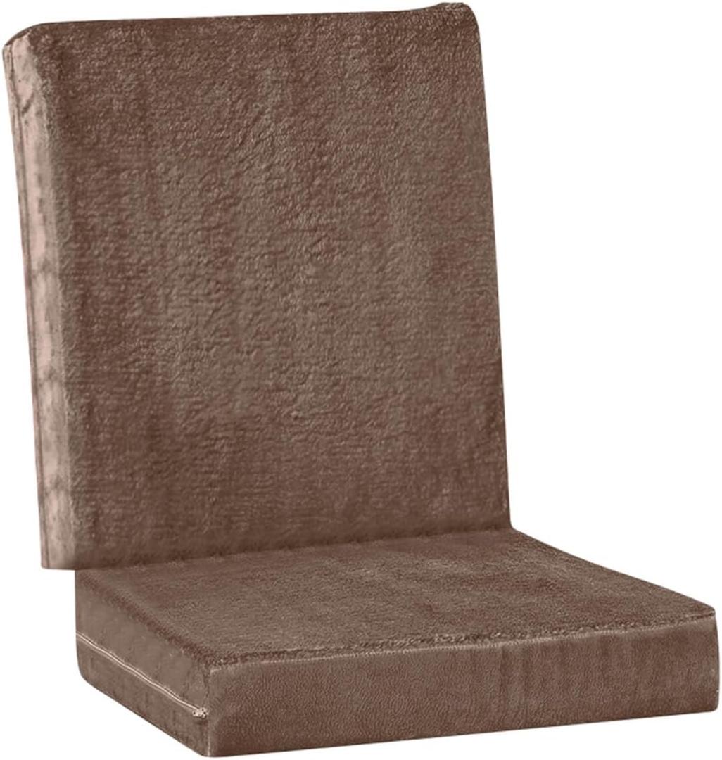 Sherpa Covered Gel Cushion for Back and Seat, Crafted with Soft Memory Foam, Home Improvement - Brown Design, Cushion Measures 35 3/8" Wide x 15 3/4" Long x 3 1/2" High
