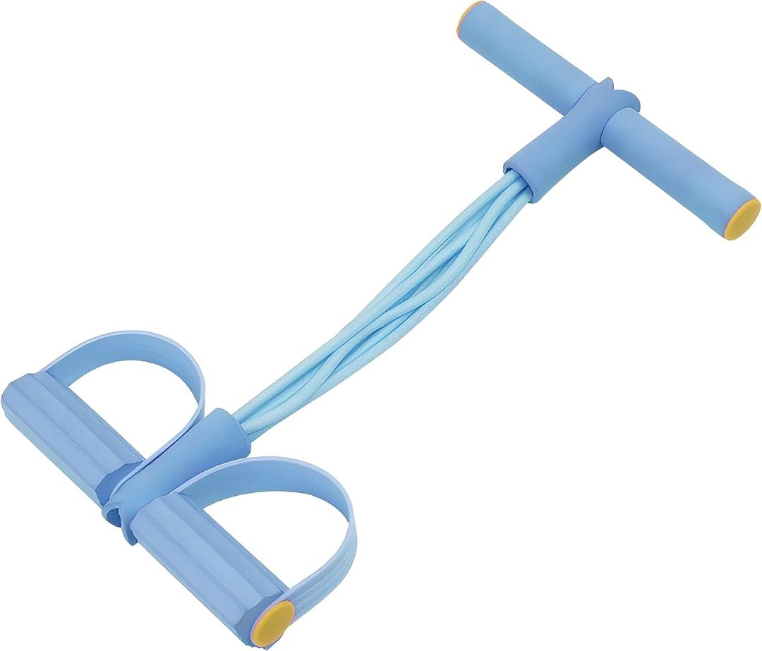 Multifunction Tension Rope - 6-Tube Elastic Resistance Bands,Pedal Resistance Band with Handle,Natural Latex Foot Exercise Bands for Abdomen/Waist/Arm/Leg Stretching Slimming Training (BLUE)