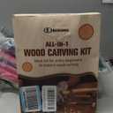 Wood Carving Kit, 24Pcs Wood Carving Tools with Storage Bag, Wood Whittling Knife Kit with 4pcs Templates & 6pcs Basswood Blocks for DIY Beginners