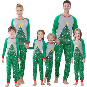Benaive Matching Family Christmas Pajamas Set Boys Girls Holiday Pjs for Women Men Sleepwear (L)