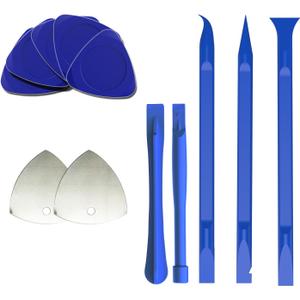 10pcs Plastic Spudgers + 2 Metal Triangular Pry Bar Set for iPad, Laptop, iPhone, Nintendo Switch, Keyboard, MacBook, Xbox, PS4, Desktop LCD, Handheld Game Console, hp Removal kit (5.79in)