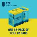 Athletic Brewing Company Craft Non-Alcoholic Beer - 12 Pack x 12 Fl Oz Cans - Run Wild IPA - Low-Calorie, Award Winning - The Ultimate Sessionable IPA Subtle Yet Complex Malt Profile