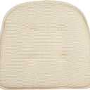 Non-Slip Chair Cushions, Assembled in USA, U-Shaped Skid-Proof Seat Pads for Dining Room, Kitchen, Office, 15"x16", 6 Pack