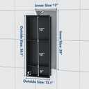 Qeke Stainless Steel Shower Niche 12" X 29", No Tile Needed Wall Niche Three-Tier, Recessed Shower Shelf for Bathroom Storage, Matte Black