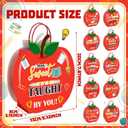 YooNotee 30 Pcs Back to School Teacher Appreciation Gift Bags Bulk Red Apple Gift Bags with Handle for Teacher Graduation School Exchange Supplies Employee Staff Team End of The Year Thank You Party