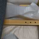 Double Step Foot Rest for Under Desk at Work, Adjustable Wooden Foot Stool with 4 Heights, Ergonomic Desk Foot Rest with Cushion for Office, Gaming & Study (Natural Color)