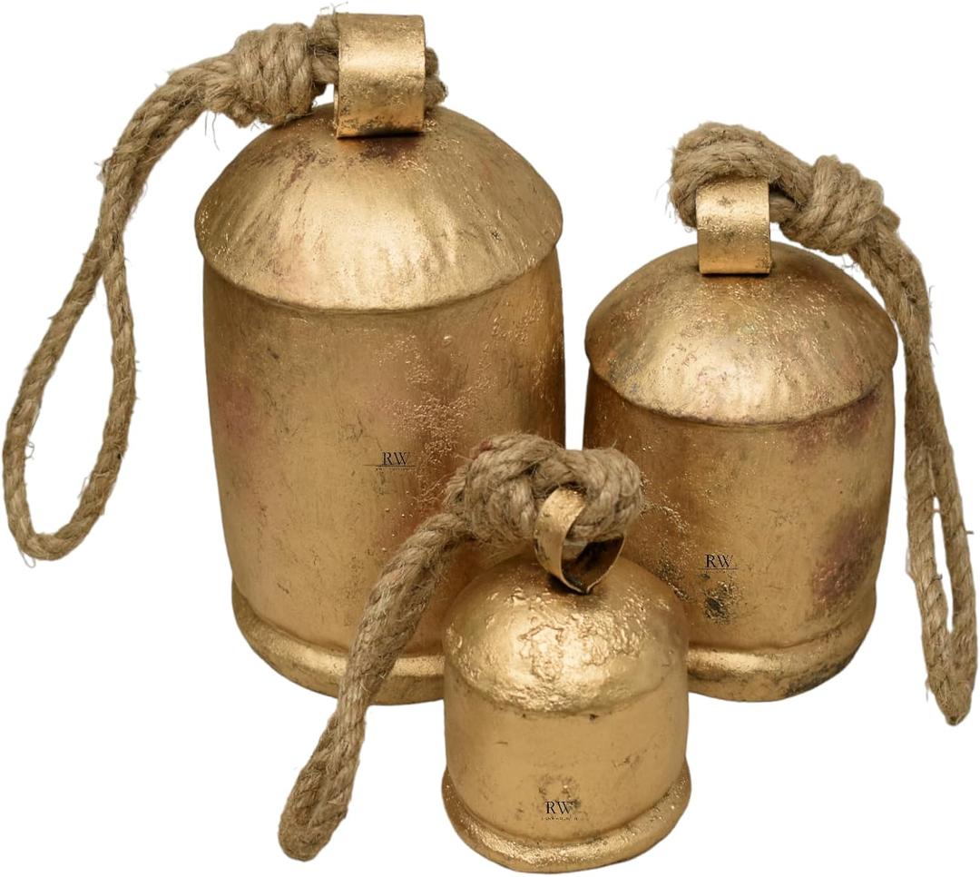 Vintage Handmade Rustic Door Hanging Bells Harmony Cow Bells for Lucky Christmas Dcor Farmhouse Metal Shabby Chic Bells