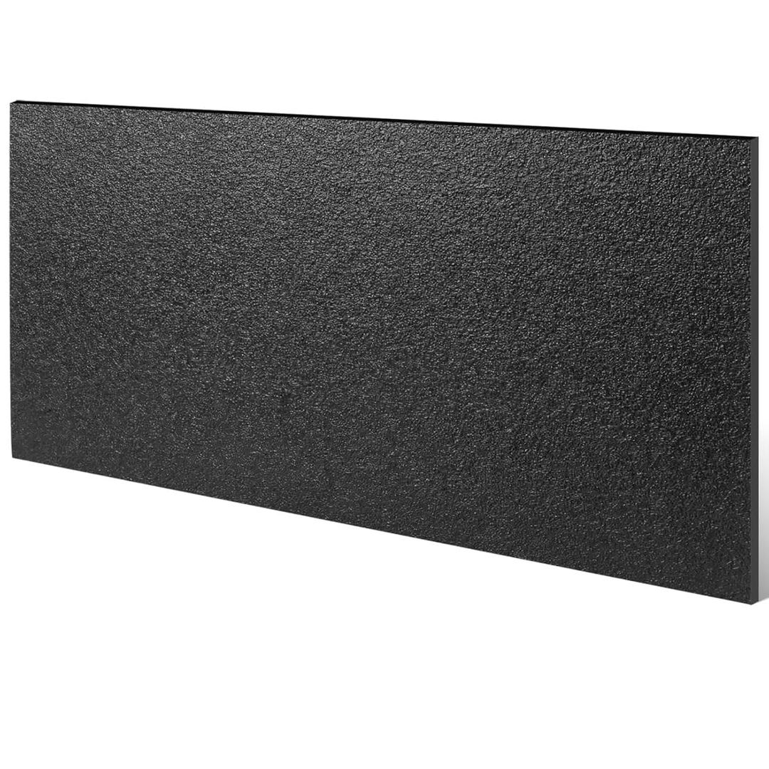 Sasylvia 1/2" X 12" X 24" Black HDPE Sheet,Textured Front & Smooth Back