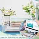 2 Pack Acrylic Desk Organizers, Stackable Paper Tray, 12.4x8.8x5.4''