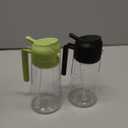 TrendPlain 16oz/470ml Glass Olive Oil Sprayer for Cooking  2 in 1 Olive Oil Dispenser Bottle for Kitchen Gadgets and Air Fryer Accessories, Salad, BBQ - Black & Green